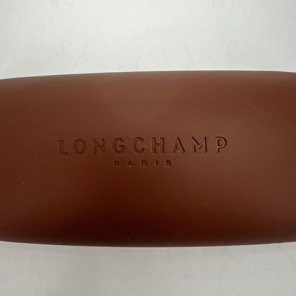 Longchamp Sunglasses Eyeglasses Case Only Clamshell Brown Hardcase - Picture 2 of 4